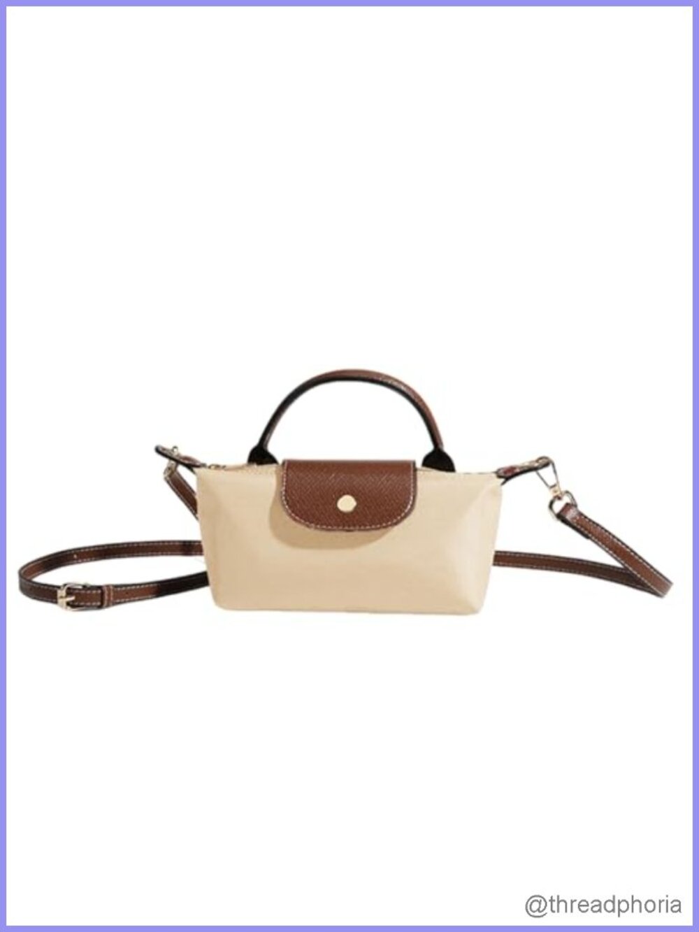 Quilted Nylon Mini Crossbody Bag Purse with Adjustable Strap Water-Resistant